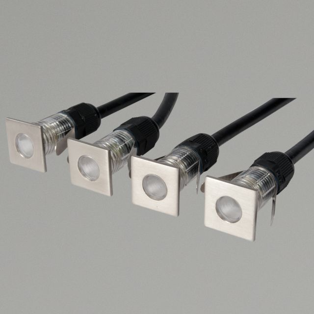 Mini Cabello W/White LED Wall/Ground Square Recessed