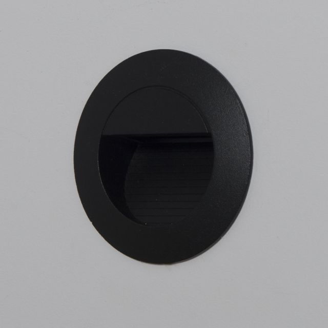 Carpio Cool White LED Round recessed Wall Light Anth