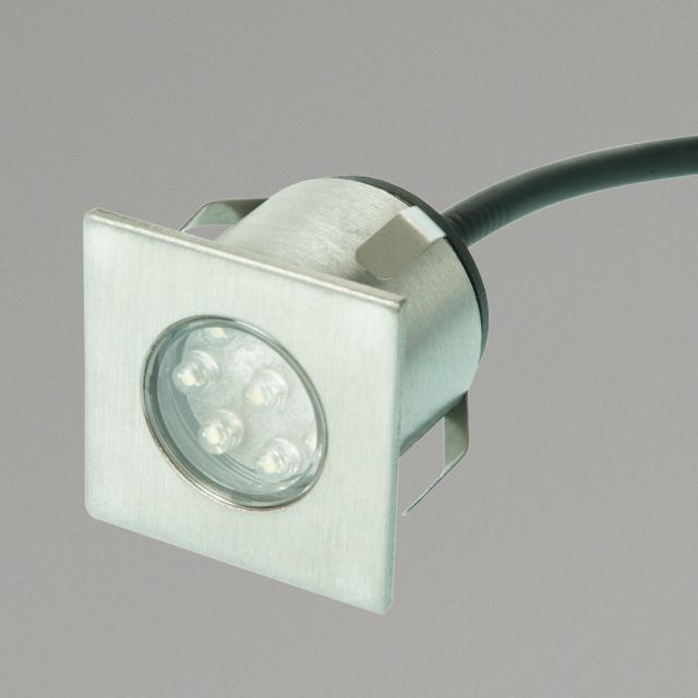Montoro 1.6w 6000K LED 240V Square Recessed decking light