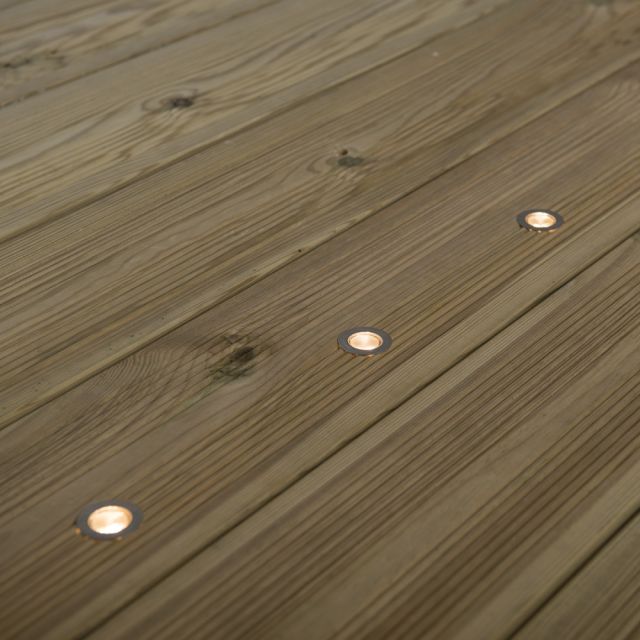 Cabello 3x0.1w 3000K LED 10 Light Decking Kit S/S
