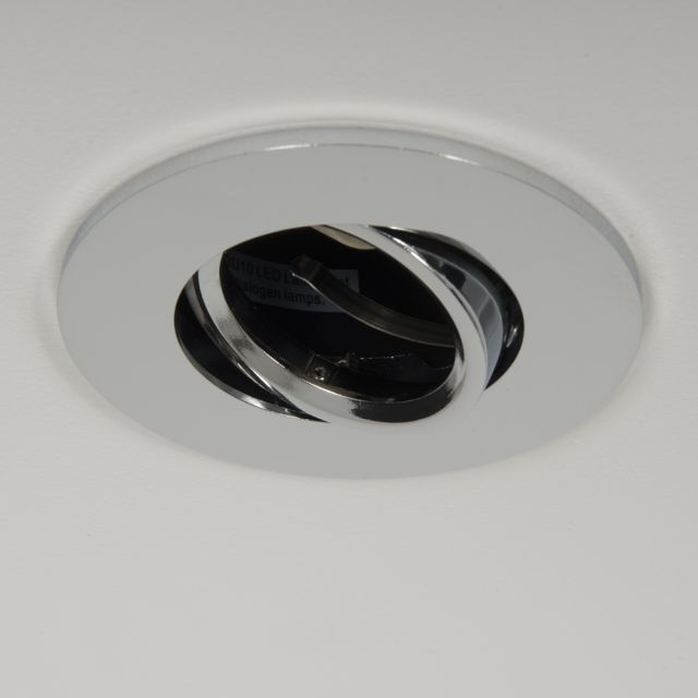 Firebreak Qr GU10 IP20 Tilt Chrome Bezel
