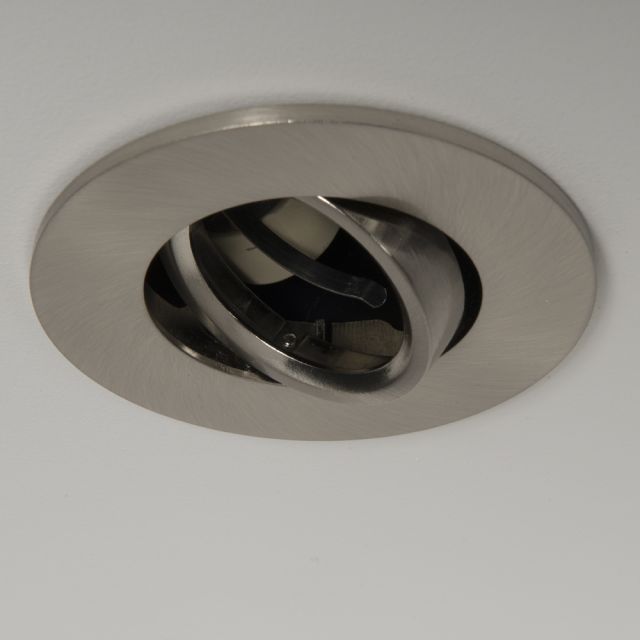 Firebreak Qr GU10 IP20 Tilt Satin Chrome Bezel