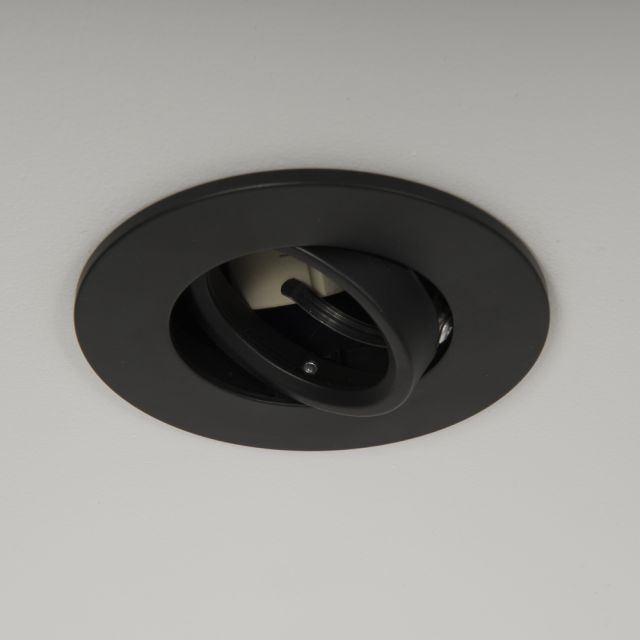 Firebreak Qr GU10 IP20 Tilt Bl ack Bezel