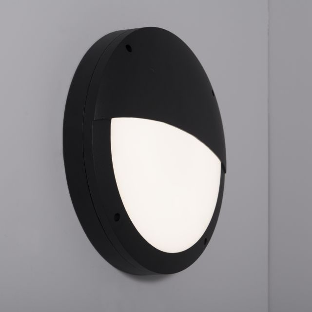 Reggio II 18w 4000K LED IP65 Die Cast Eyelid Bulkhead Black